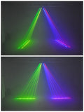 Party lights, DJ disco lights, 4-beam DMX and voice-controlled laser lights, light show stroboscopic party lights ambient lights