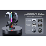 DIGIT-Gaming RGB Headphone Stand For Playstation5 Controller Holder Earphone Hanger For Desktop Gamer PS4 PS5 Gamepad