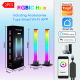 RGB Desktop Light Bar app Remote Sound Control Music Sync Ambient Pickup Lamp USB Mood LED Bar Lights for Bedroom Living Room