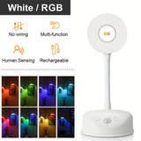 RGB Motion Sensor Wall Light 16 Colors Dimmable Wireless Light Photo Frame Light Rechargeable Magnetic Art Picture Spotlight