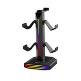 GB Headphone Stand for Desk - Controller Stand & Gaming Headset Holder with USB & Type-C Ports, Rotatable Earphone