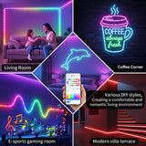 RGBIC Smart Tuya WiFi LED Strip Lights Bluetooth APP Control USB DC 5V RGB LED Light for Living Room Decor Atmosphere Lamp 1-5m
