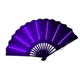 Rave Hand Fan Light up Rave Handheld Fan Travel Multipurpose Handheld Fan Carnival Accessories for Belly Dancing Performances
