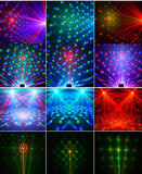 Party Lights,Disco DJ Strobe Light Rave Stage Projector Effect Dance Club Light Sound Activated with Remote Control for Parties