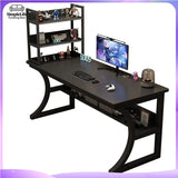 Gaming Desk Computer Desk with Shelf Office Desk for Home Study Room Simple Modern Adjustable Height Workstation Table PC