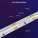 Tuya Wifi RGBIC COB LED Strip Light 24V 12V WS2811 High Brightness 720LEDs/m Bluetooth APP Control Addressable FOB Light Tape