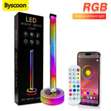 RGB LED Music Sync Ambient Light APP Remote Control USB Pickup Rhythm Mood Lighting Gaming Desktop Floor Lamp For Bedroom Lights