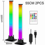 RGB Desktop Light Bar app Remote Sound Control Music Sync Ambient Pickup Lamp USB Mood LED Bar Lights for Bedroom Living Room
