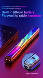 RGB Pickup Light Voice-activated Music Rhythm Light Computer Car RGB Atmosphere Light Aesthetic Game Room Decor