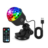 LED Stage Disco Light for Car Home Party RGB Rotating Laser DJ Ball, Colorful Strobe Ambient Dance Lamp, Christmas Club Gift