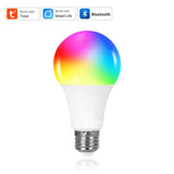 Tuya Smart Bluetooth LED Light Bulbs Smart Life APP E27 220V 9W 15W 18W BT Lamp RF 2.4GHz Remote Group Control for Bedroom Decor