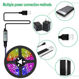 WS2812B 5050 RGB Bluetooth Led Strip Lights 1M-30M 5V USB led strip TV BackLight Room Decoration Led Tape Diode Flexible Ribbon