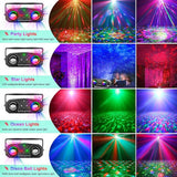Party Disco Ball Dj Disco Light Strobe Dance Sound Activated with Remote Control Stage Rave Light Ocean Star Projector for Club