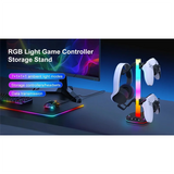 DIGIT-Gaming RGB Headphone Stand For Playstation5 Controller Holder Earphone Hanger For Desktop Gamer  PS4 PS5 Gamepad