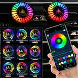 Car Music Rhythm Lamp Air Freshener RGB LED Strip Sound Control Voice Rhythm Atmosphere Light  256 Colors Option App Control