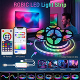 Tuya LED Light Smart RGBIC LED Strip Light 1-5m DC5V Bluetooth App Control Magic Color Flexible Ribbon Lamp USB TV Backlight