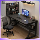 Gaming Desk Computer Desk with Shelf Office Desk for Home Study Room Simple Modern Adjustable Height Workstation Table PC