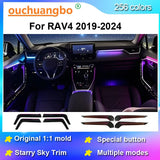 Ouchuangbo LED Ambient Light For RAV4 2019-2024 Atmosphere Lamp Backlight Kit Dynamic Trim Internal lighting lumini ambiental 
