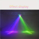 Party lights, DJ disco lights, 4-beam DMX and voice-controlled laser lights, light show stroboscopic party lights ambient lights